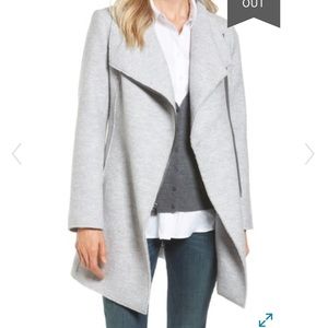 Halogen
Asymmetrical Zip Boiled Wool Blend Coat
